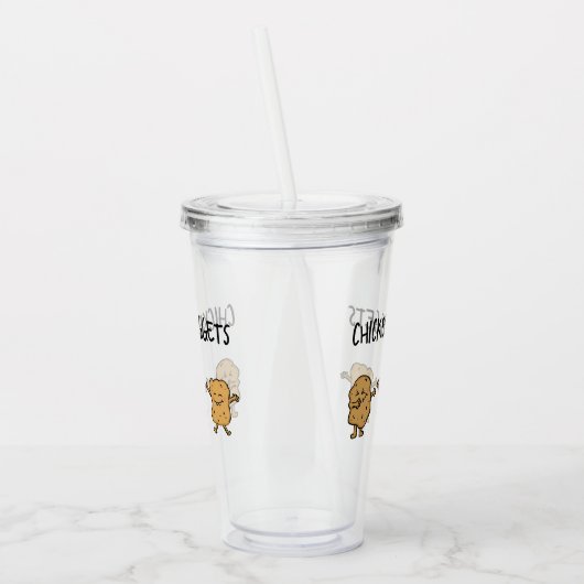 Funny Chicken Nuggets Acryl Drinkbeker (Links)