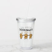 Funny Chicken Nuggets Acryl Drinkbeker (Achterkant)