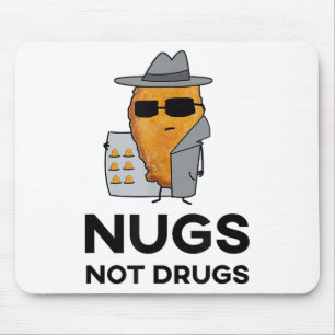 Funny Chicken Nuggets - Nugs Not Drugs Muismat