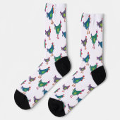 Funny Chicken Pattern Crew Socks Sokken (Links)