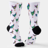 Funny Chicken Pattern Crew Socks Sokken (Gebogen)