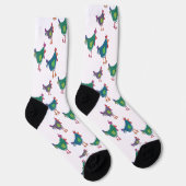 Funny Chicken Pattern Crew Socks Sokken (Rechts)