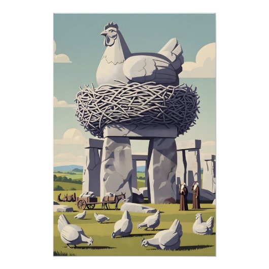 Funny chicken perfect poster (Voorkant)