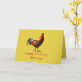 Funny Chicken Personal Birthday Kaart (Gele Bloem)