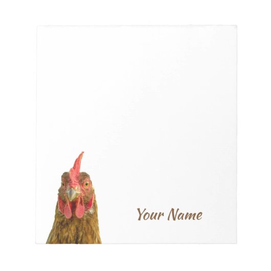 Funny Chicken Personalised Name Notitieblok (Voorkant)
