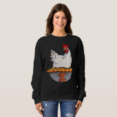 Funny Chicken Pie Wiskunde Geek Wiskunde Nerd Pi D Trui (Voorkant volledig)