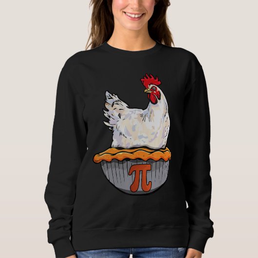 Funny Chicken Pie Wiskunde Geek Wiskunde Nerd Pi D Trui (Voorkant)