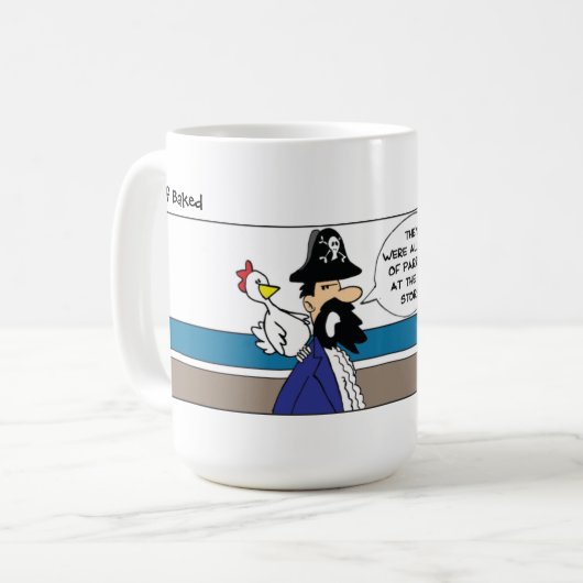 Funny Chicken Pirate Koffiemok (Voorkant links)