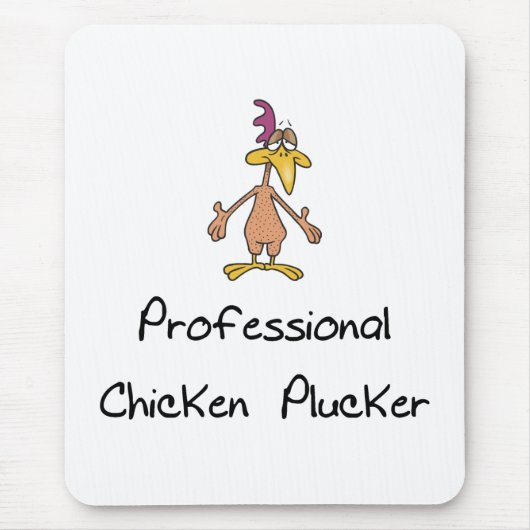Funny Chicken Plucker Muismat. Muismat (Voorkant)