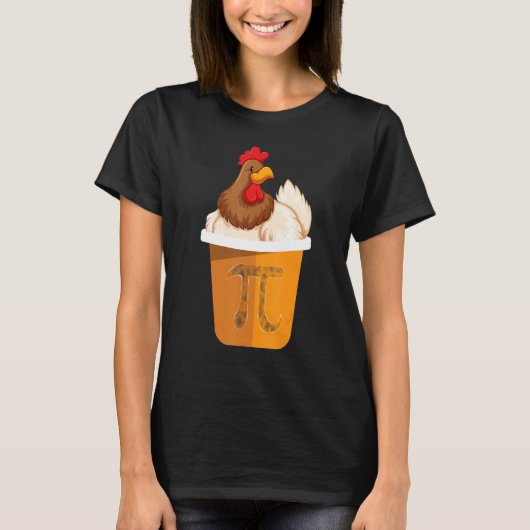 Funny Chicken Pot Pi Day 3 14 Math Teacher Men Wom T-shirt (Voorkant)