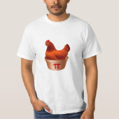 Funny Chicken Pot Pi (Pie) Red Hen T-shirt (Voorkant)