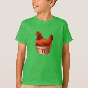 Funny Chicken Pot Pi (Pie) Red Hen T-shirt