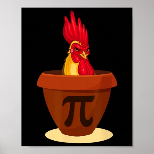 Funny Chicken Pot Pie - Chicken Pi Day 2019 Shirt Poster (Voorkant)
