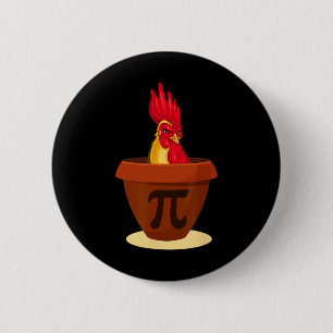 Funny Chicken Pot Pie - Chicken Pi Day 2019 Shirt Ronde Button 5,7 Cm