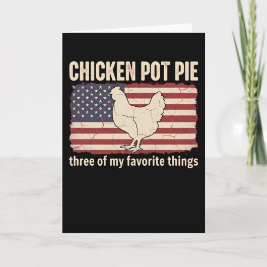 Funny Chicken Pot Pie Farm Chicken Lover Rustic Kaart (Voorkant)