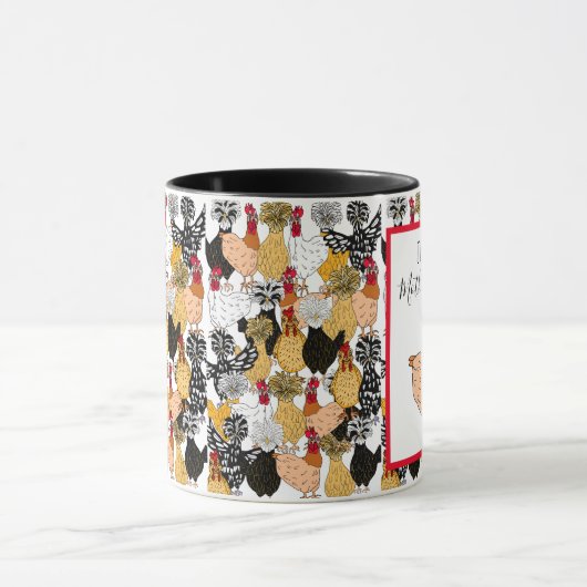 Funny Chicken Pun | Humor "Chicken Quote Morning" Mok (Midden)