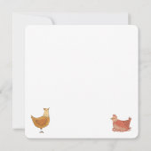 Funny Chicken Pun Square Birthday Holiday Card (Achterkant)