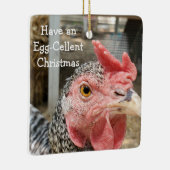 Funny Chicken Puns Kerstmis Keramisch Ornament (Rechts)