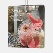 Funny Chicken Puns Kerstmis Keramisch Ornament (Links)