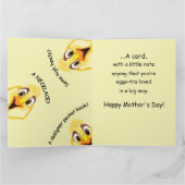 Funny Chicken Purple Mother's Day Card Kaart (Binnen)
