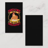 Funny Chicken Quote Breakfast Poop Hen Farming Visitekaartje (Voorkant / Achterkant)