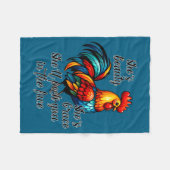 Funny Chicken Quote  Fleece Deken (Voorkant (Horizontaal))