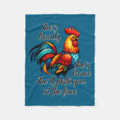 Funny Chicken Quote  Fleece Deken (Voorkant)
