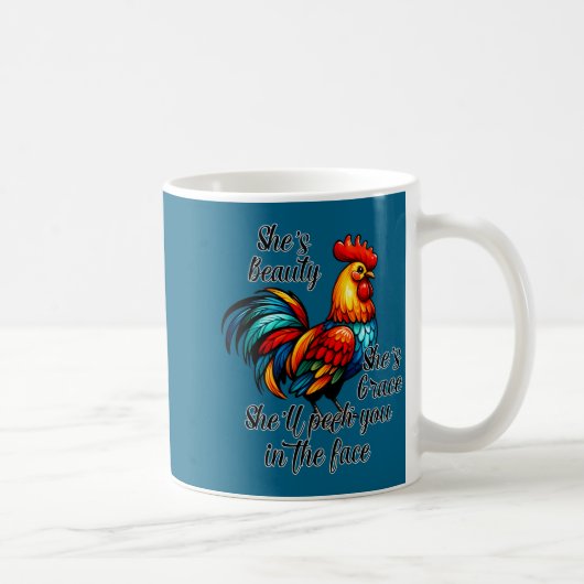 Funny Chicken Quote Koffiemok (Rechts)
