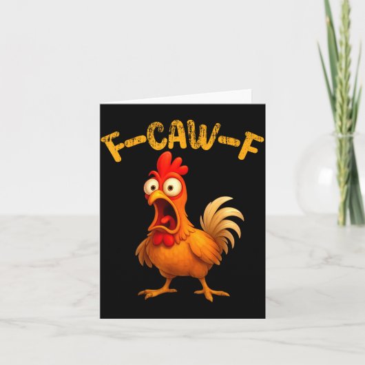 Funny Chicken Quote Rooster Animal Meme Humor Sayi Kaart (Voorkant)