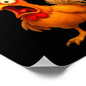 Funny Chicken Quote Rooster Animal Meme Humor Sayi Poster (Hoek)