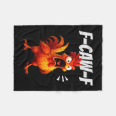 Funny Chicken Quote Rooster Humor Saying Men Women Fleece Deken (Voorkant (Horizontaal))