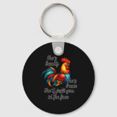Funny Chicken Quote Sleutelhanger (Voorkant)
