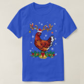 Funny Chicken Reindeer Ornament Santa Chris T-shirt (Design voorkant)