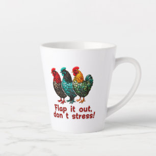 Funny Chicken Retro Boerderij Pluimveehouder Latte Mok