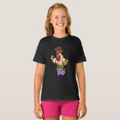 Funny Chicken Rise and Fly” T-Shirt (Voorkant volledig)