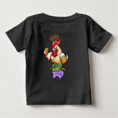 Funny Chicken Rise and Fly” T-Shirt (Achterkant)