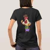Funny Chicken Rise and Fly” T-Shirt (Achterkant)