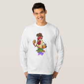 Funny Chicken Rise and Fly” T-Shirt (Voorkant volledig)