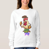 Funny Chicken Rise and Fly” T-Shirt (Voorkant)