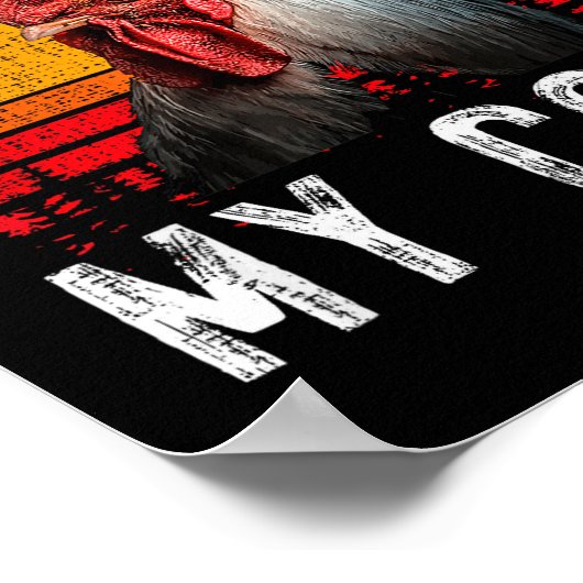 Funny Chicken Rooster Stop Staring At My Gift  Poster (Hoek)