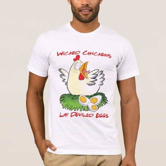 Funny Chicken Shirt Wicked Chickens (Voorkant)
