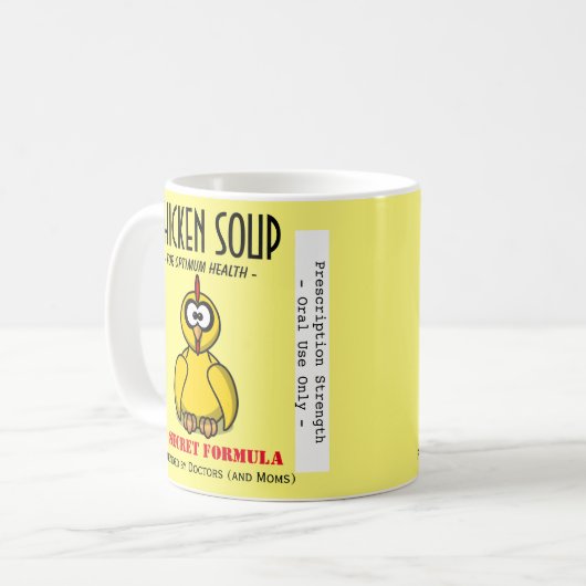 Funny Chicken Soup Mug Koffiemok (Voorkant links)