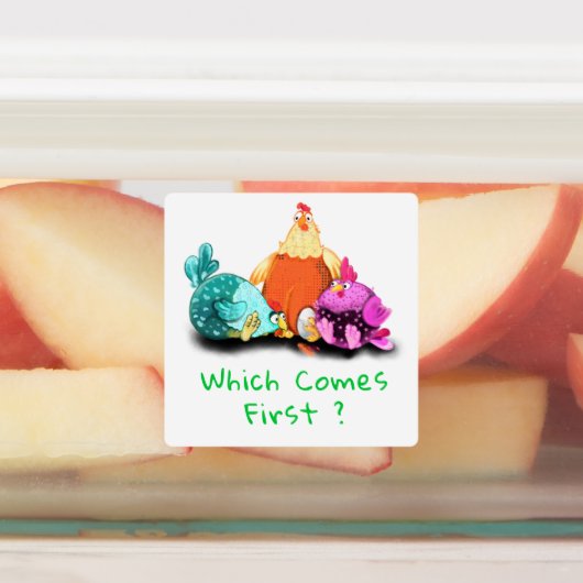 Funny Chicken Stickers - Aangepaste tekst (Aangebracht)