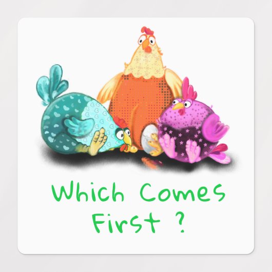 Funny Chicken Stickers - Aangepaste tekst (Design 3)