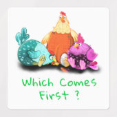 Funny Chicken Stickers - Aangepaste tekst (Design 2)