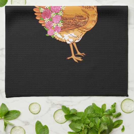 Funny Chicken Theedoek (Gevouwen)