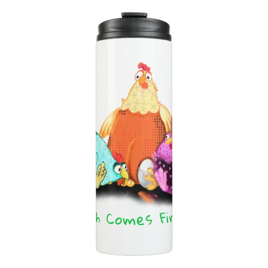 Funny Chicken Thermal Tumbler - Aangepaste tekst Thermosbeker (Voorkant)