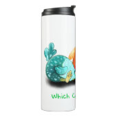 Funny Chicken Thermal Tumbler - Aangepaste tekst Thermosbeker (Gedraaid links)