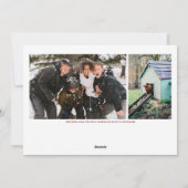 Funny Chicken Two Photo Holiday Card Feestdagenkaart (Achterkant)