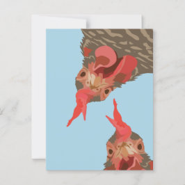 Funny Chicken Upside Briefkaart